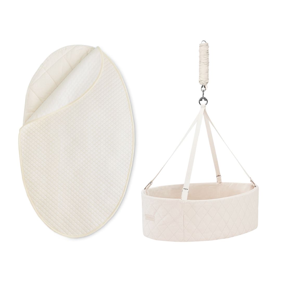 Vandtæt Madrasbeskytter Moonboon Oval Vugge  40x80 Cm