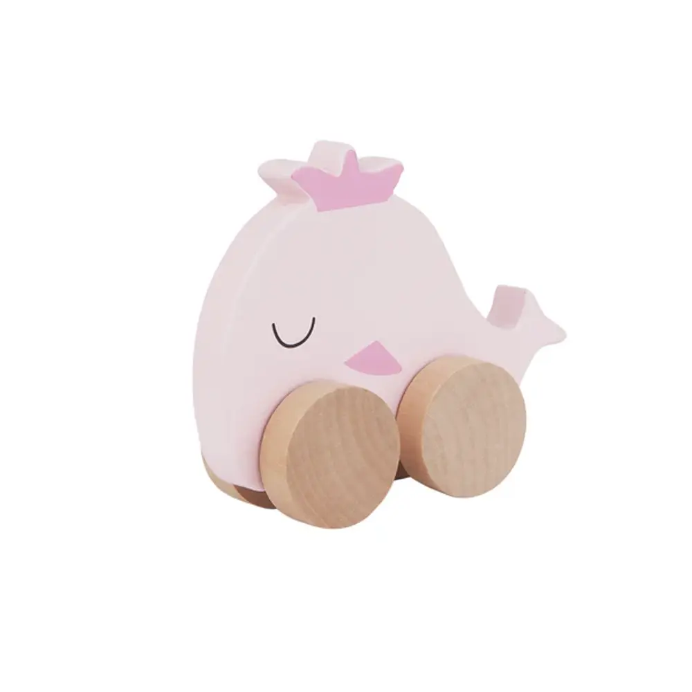 Wooden Whale On Wheel