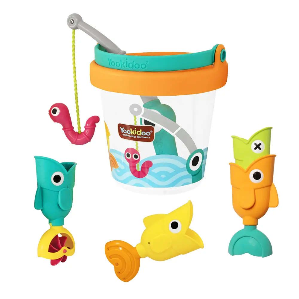Yookidoo Catch   Sprinkle Fishing Set Og Bucket