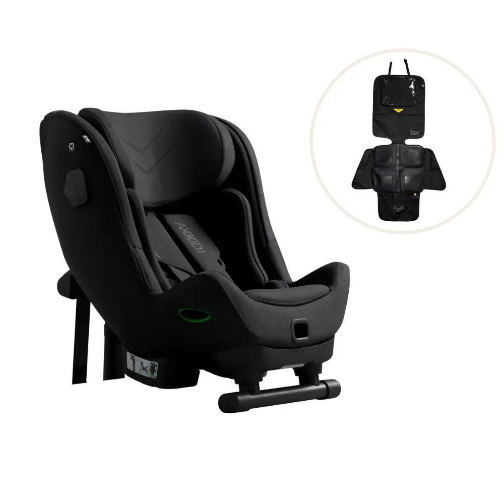 Axkid Minikid   Max Autostol Inkl  Sædebeskytter Coastal Storm Black