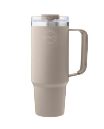 Aya Ida  Thermo Cup With Straw  To-go Cup  885 Ml  Cream Beige