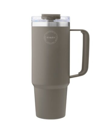 Aya Ida  Thermo Cup With Straw  To-go Cup  885 Ml  Driftwood