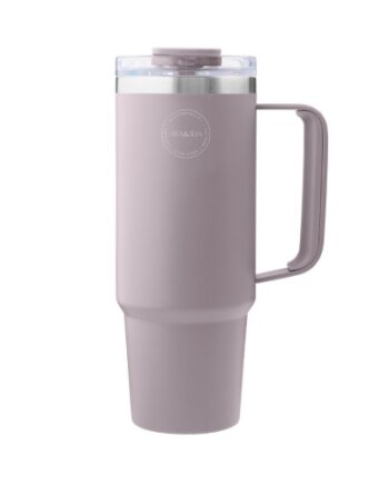 Aya Ida  Thermo Cup With Straw  To-go Cup  885 Ml  Lavender