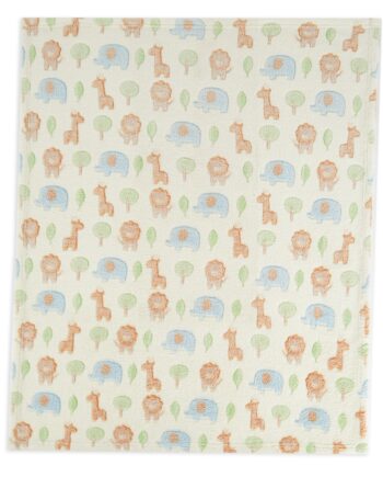 Babynohr Babytæppe   Fleece Med Zoodyr  Multifarvet Babynohr Dk