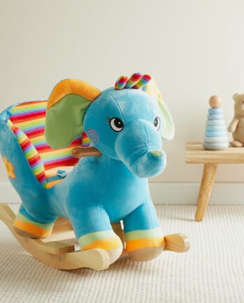 Babynohr Gyngeelefant   Plys Og Træ  Multifarvet Babynohr Dk