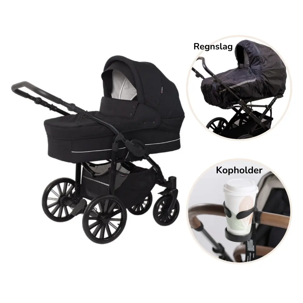 Nordic Lux Inkl  Regnslag Og Kopholder Dusty Black