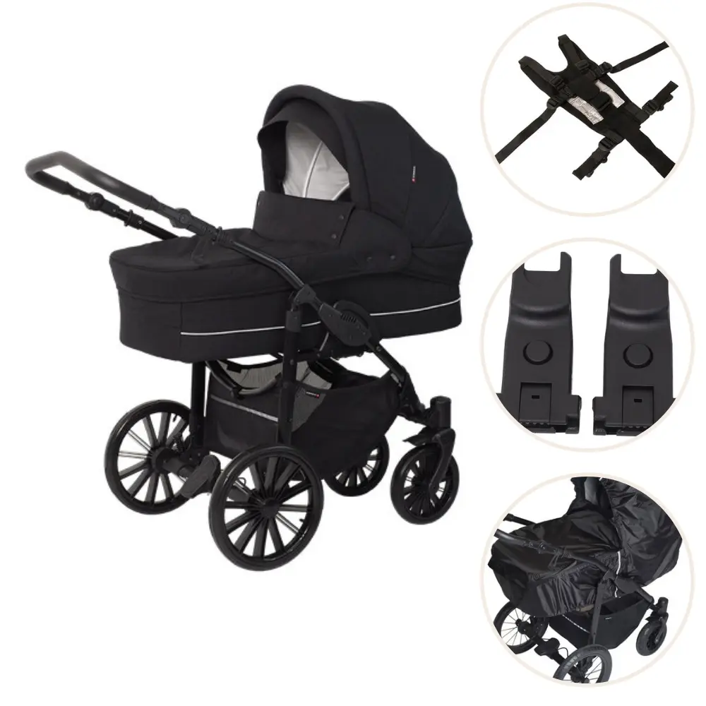 Basson Nordic Lux Barnevogn Pakke Dusty Black