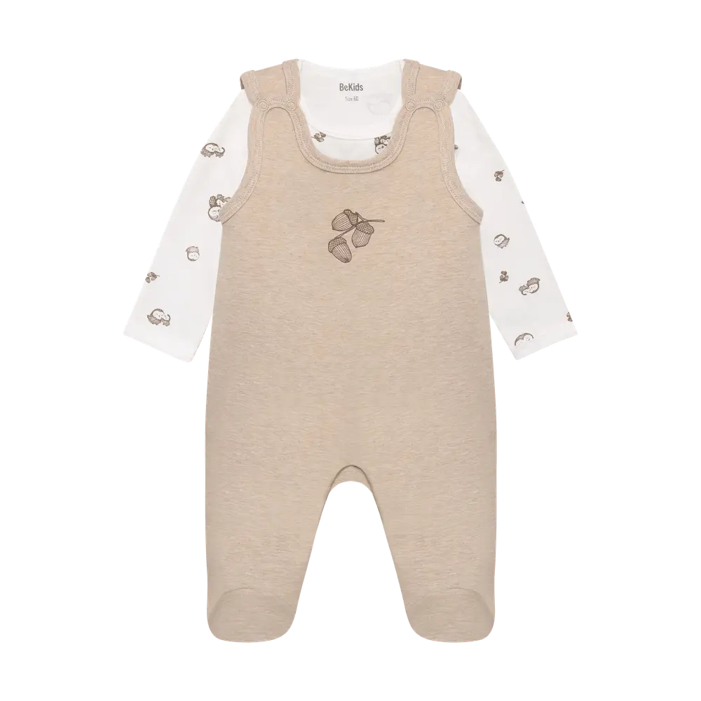 Bekids Romper Og Body Sæt Silver Mink 50