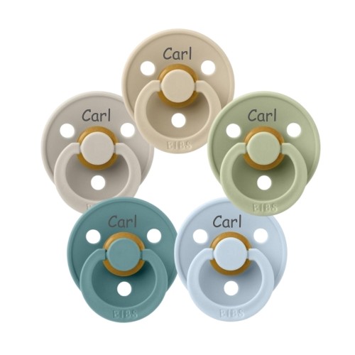 Bibs Colour  Str      -  Mdr  Anatomisk Latex  Sutter Med Navn   -pak