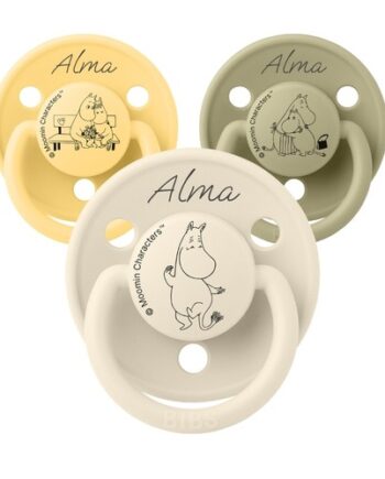 Bibs De Lux Moomin  Onesize   -36 Mdr  Rund  Silikone  Sutter Med Navn