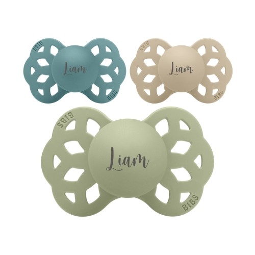 Bibs Infinity  Str      -  Mdr  Anatomisk Silikone  Sutter Med Navn
