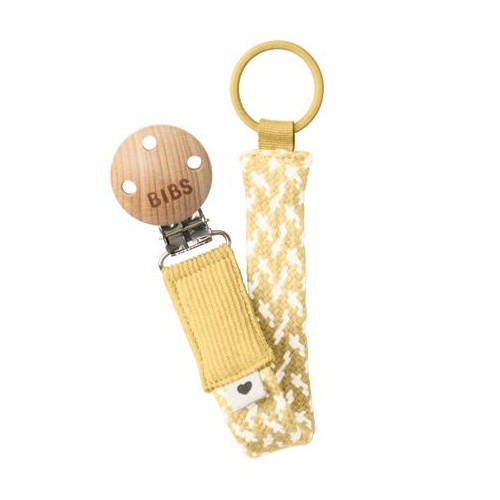 Bibs Paci Braid  Suttesnor  Pale Butter   Ivory