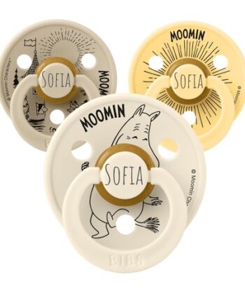 Bibs   Moomin Colour  Str     18  Mdr  Sutter Med Navn  Rund Latex