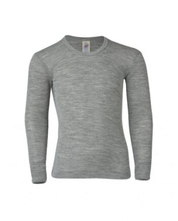 Bluse   Uld Silke 92 Light Grey Melange