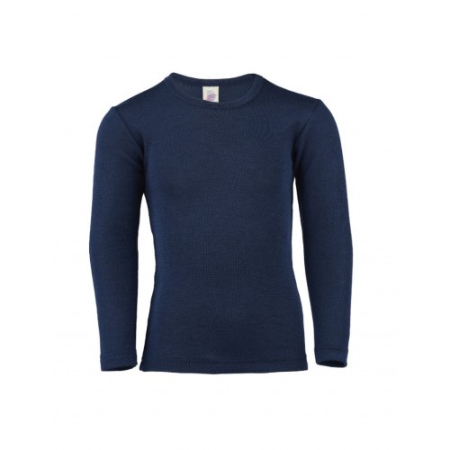 Bluse   Uld Silke 92 Navy-blue