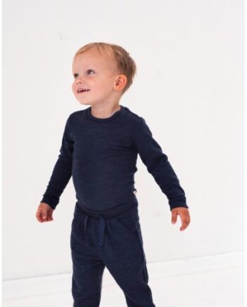 Body Med Lang ærme Og Rund Hals   100  økologisk Merino Uld Til Baby