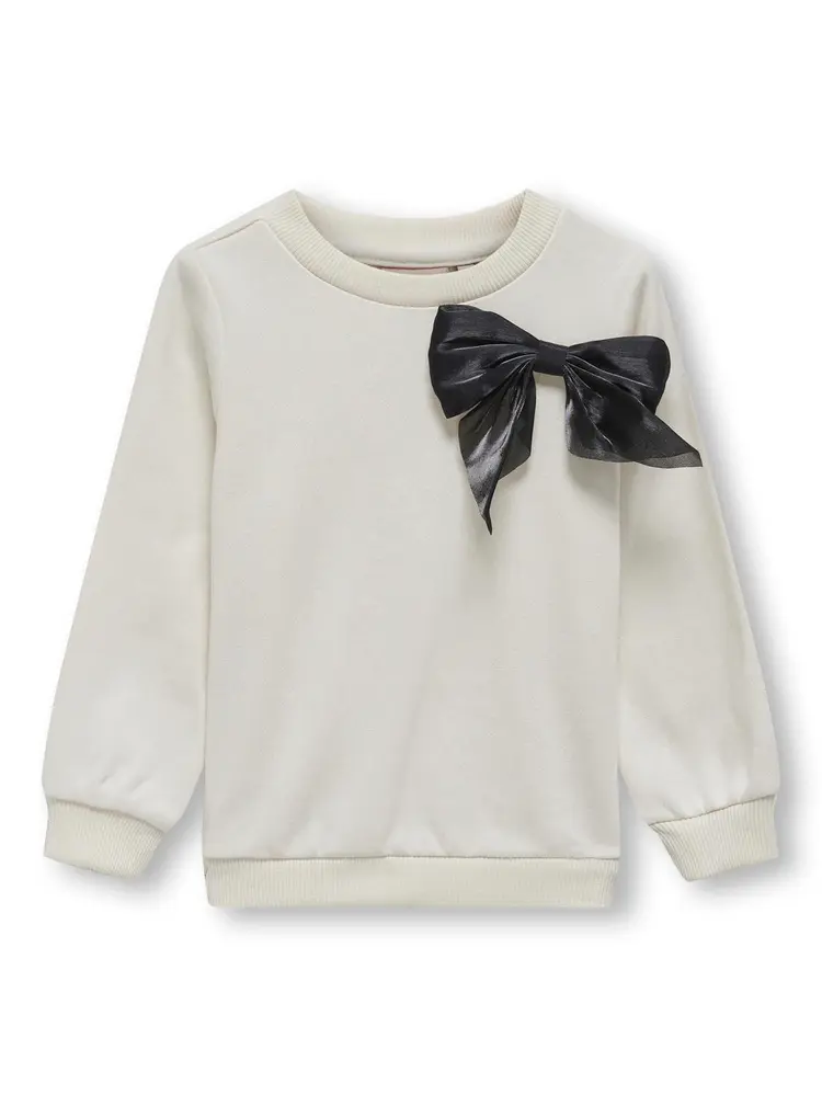 Bow Langærmet  -neck Sweat Cloud Dancer 110