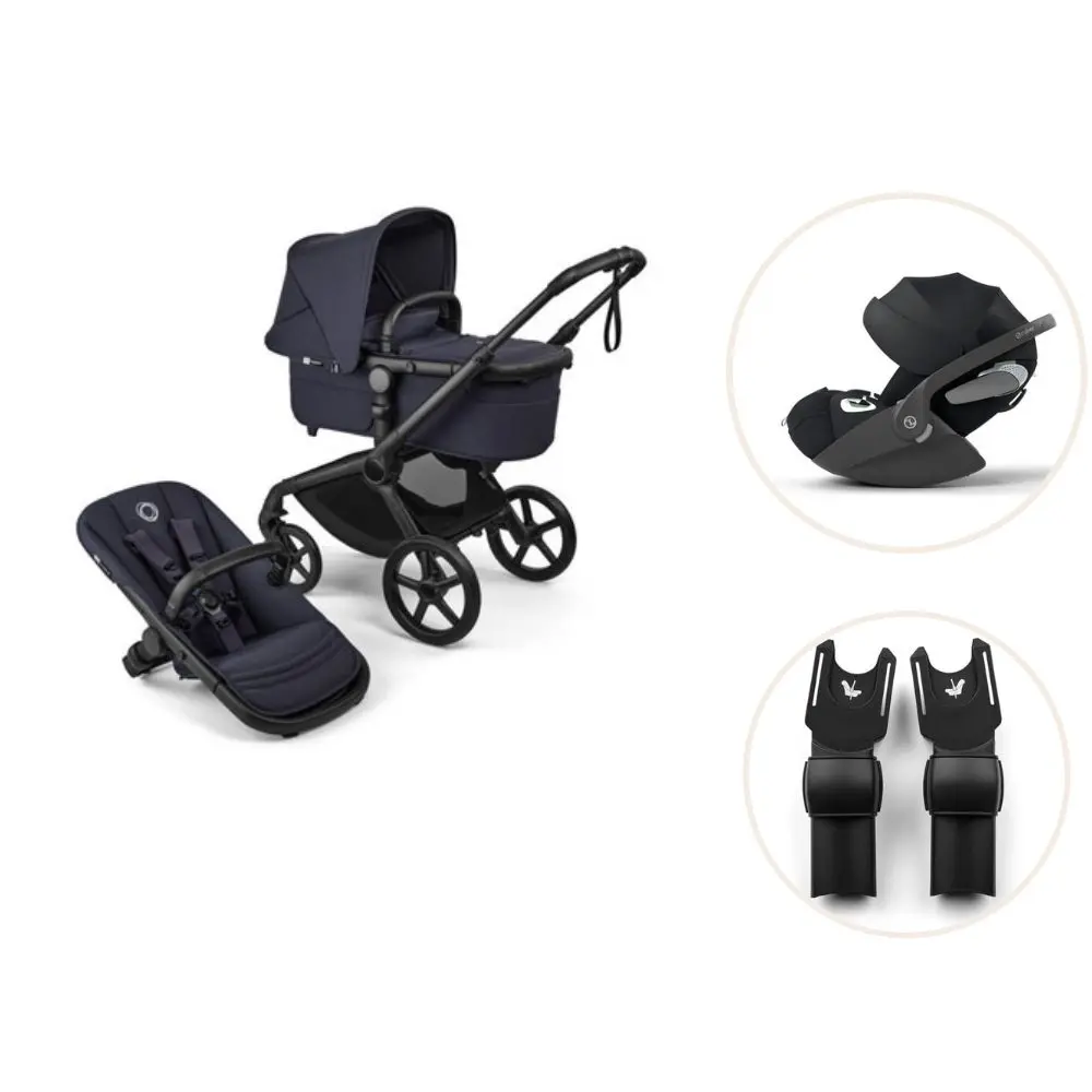 Bugaboo Fox   Renew Kombivogn Inkl  Cloud   Autostol Og Adapter Deep Indigo Black