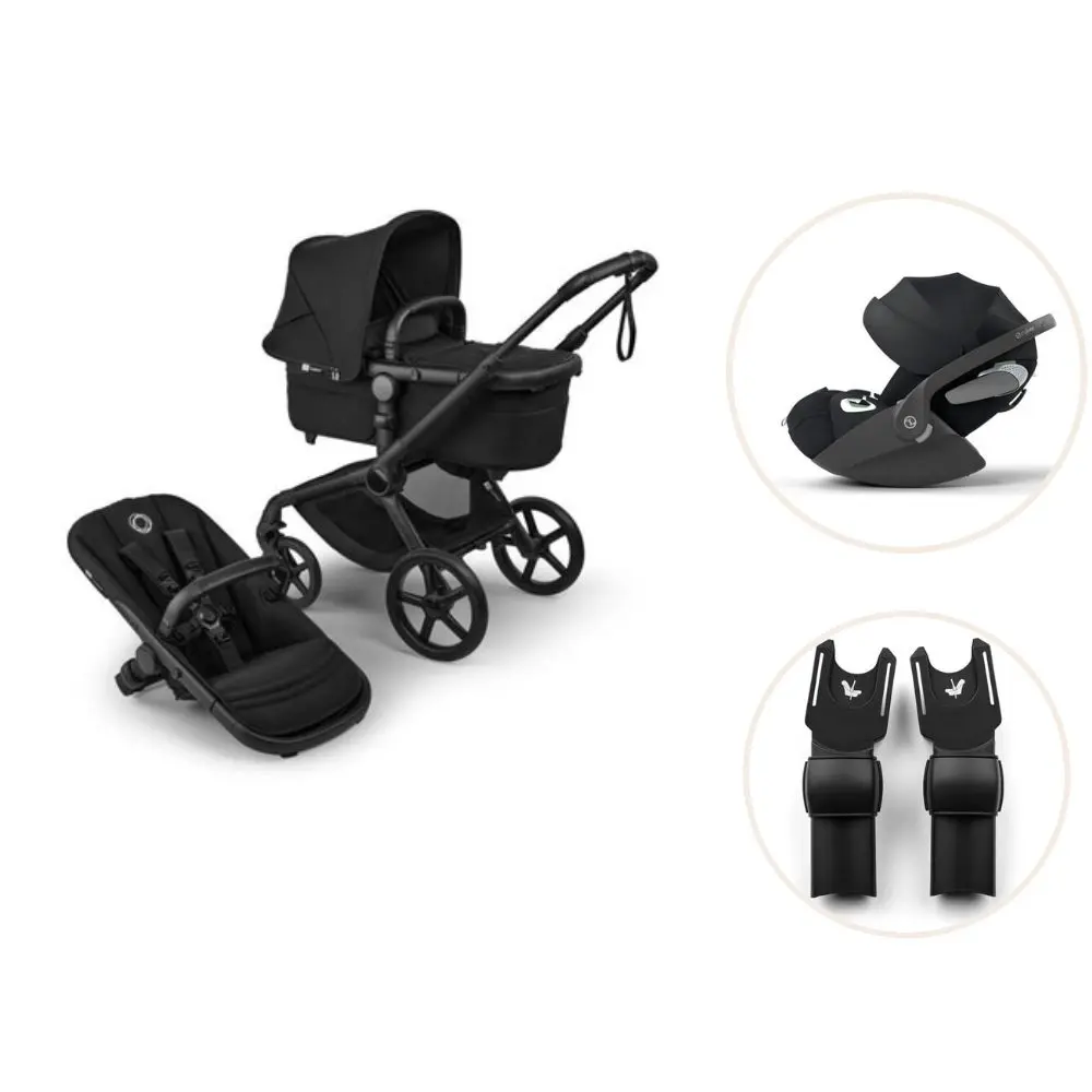 Bugaboo Fox   Renew Kombivogn Inkl  Cloud   Autostol Og Adapter Heritage Black Black