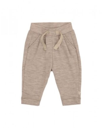 Bukser Med Snor   Taljen   100  Merino Uld Til Baby Beige Melange 62