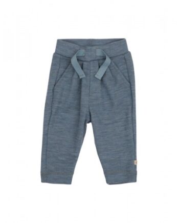Bukser Med Snor   Taljen   100  Merino Uld Til Baby Blue Melange 62