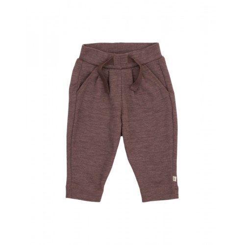 Bukser Med Snor   Taljen   100  Merino Uld Til Baby Plum Melange 62
