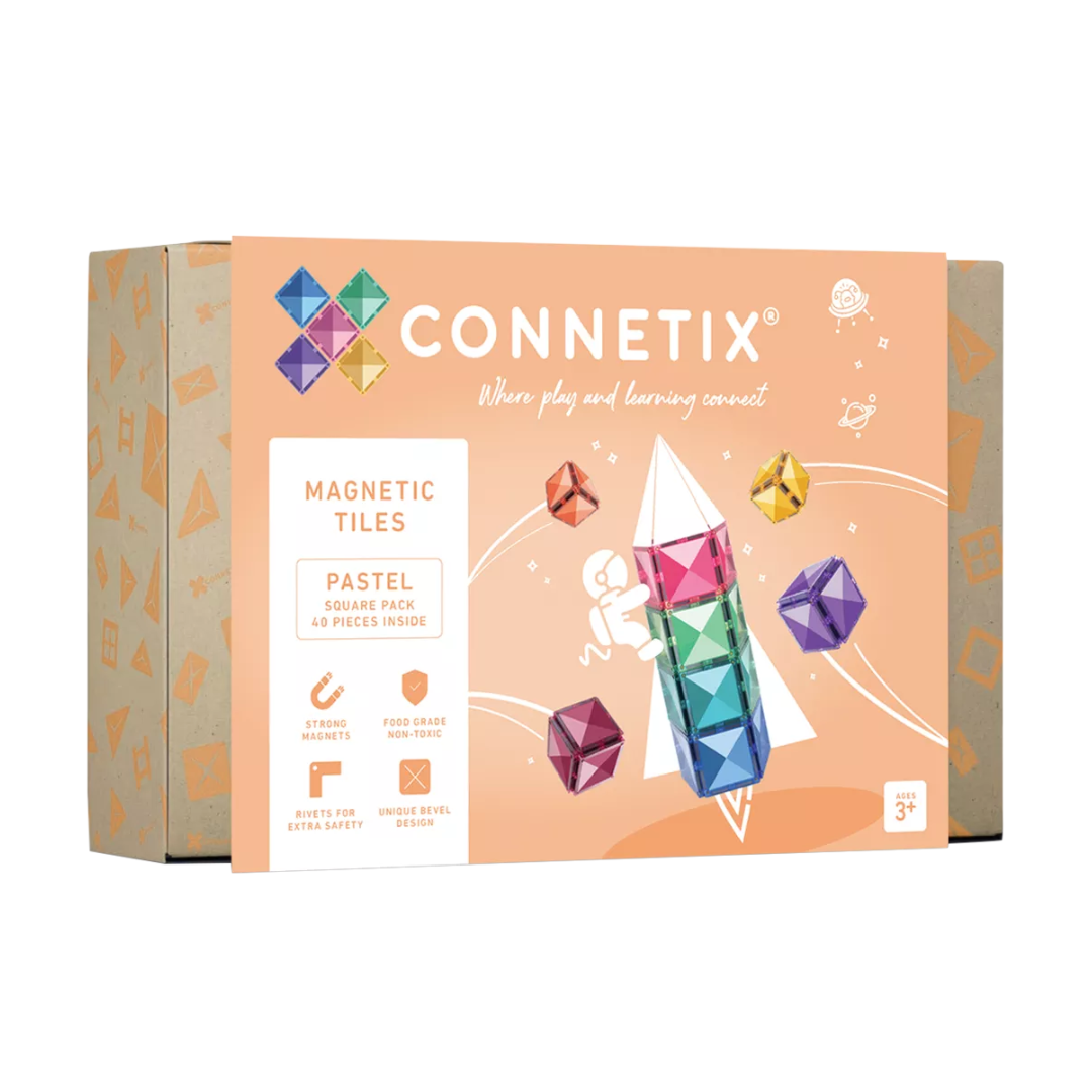 Connetix Pastel Square Pack 40 Dele