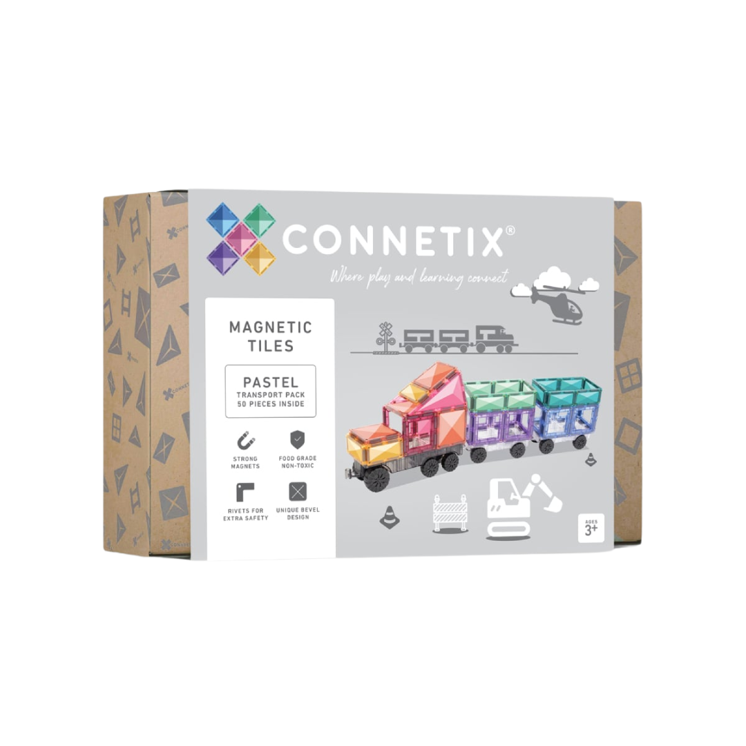 Connetix Pastel Transport 50 Dele