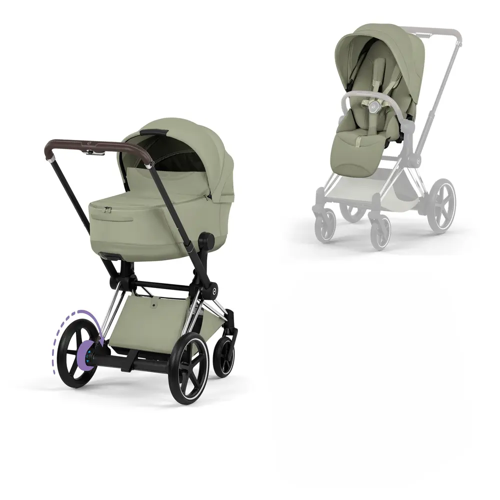 Cybex  -priam Kombivogn Style Sage Green Chrome Brown