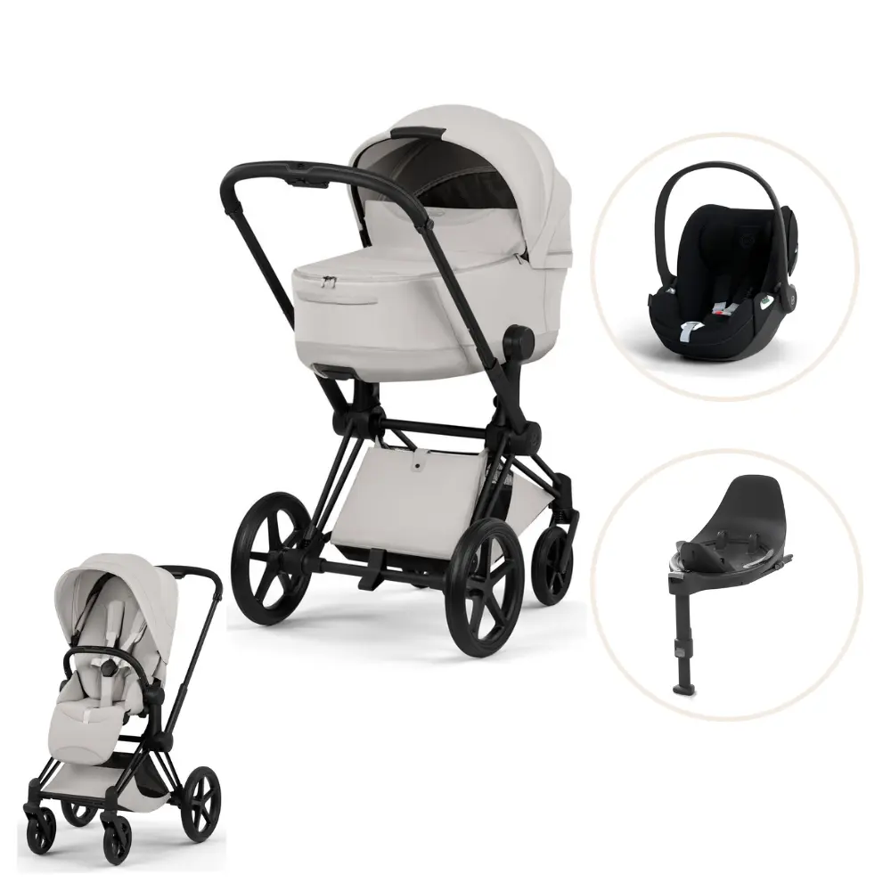 Cybex Priam Style Kombivogn Inkl  Cloud   Plus Og Base   City Grey Matt Black