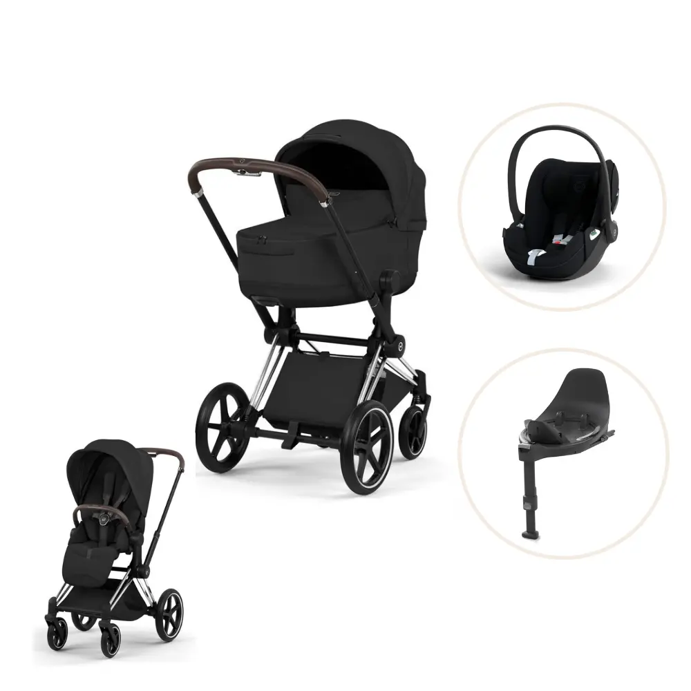 Cybex Priam Style Kombivogn Inkl  Cloud   Plus Og Base   Sepia Black Chrome Brown