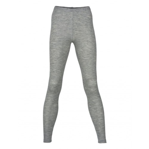 Dame Leggings   Merinould 38 40 Light Grey Melange