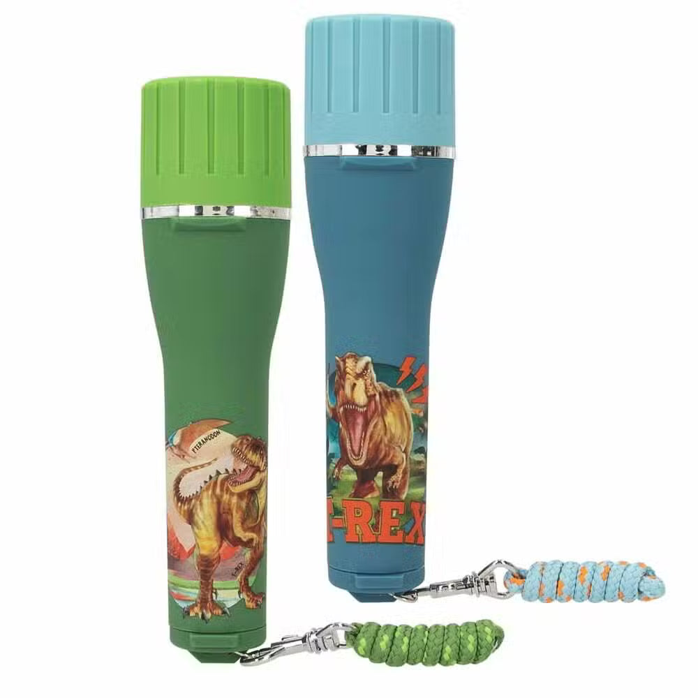 Dino World Lommelygte   Stk-blå