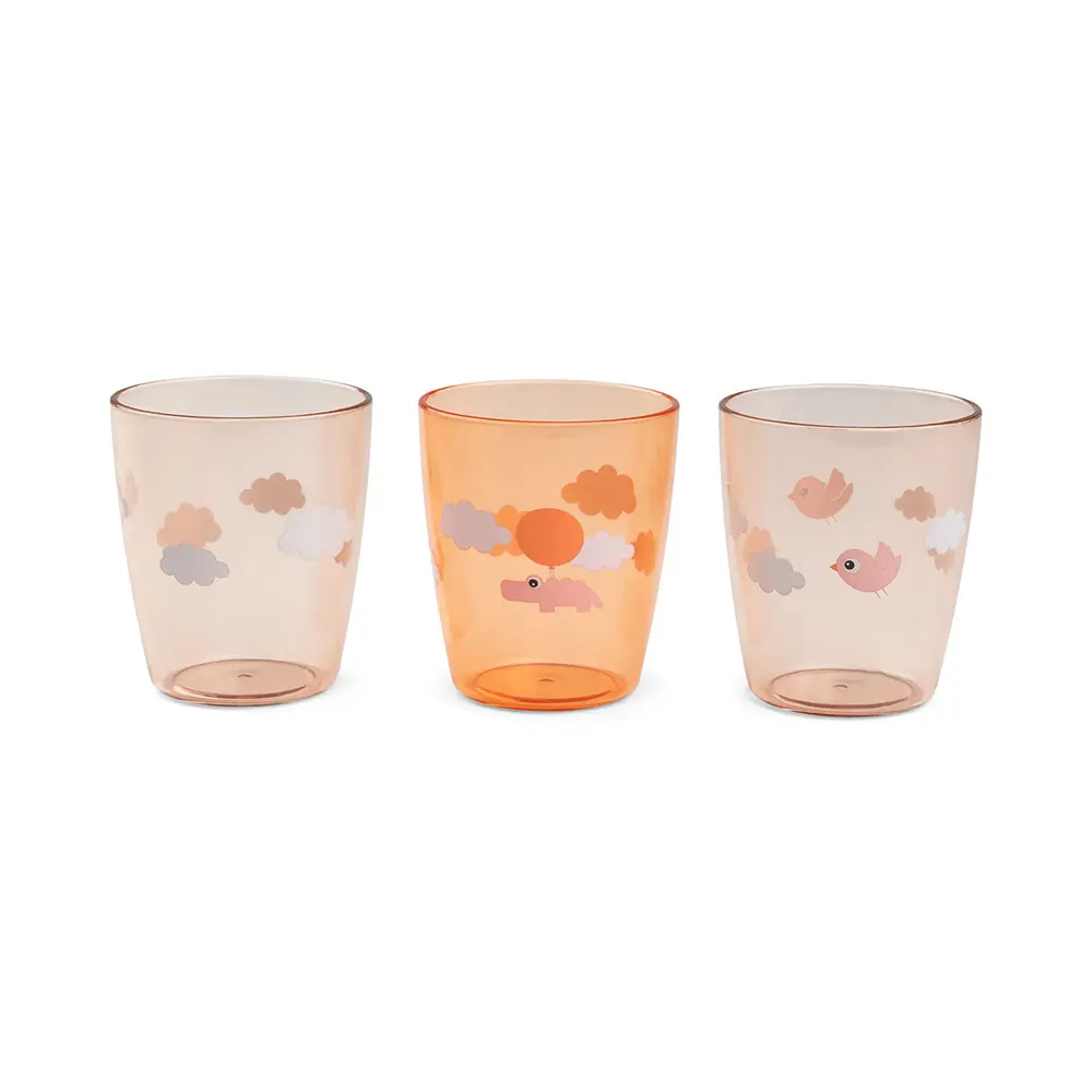 Yummy Mini Glas   Stk  Happy Clouds Papaya