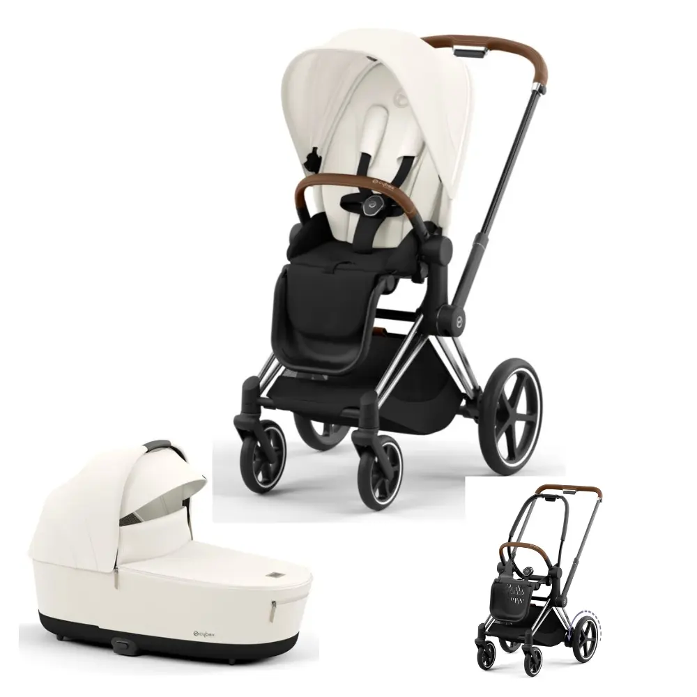 -priam Kombivogn Off White Chrome Brown