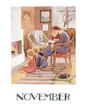 Elsa Beskow Billede November A4