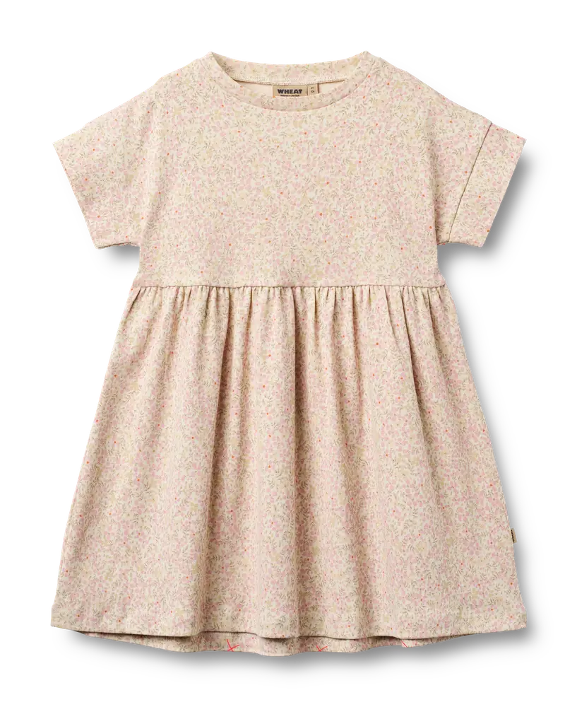 Emilie Jersey Kjole Coral Flowers 122