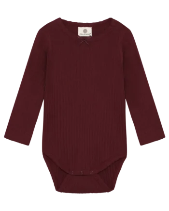 En Fant Langærmet Body Burgundy 62