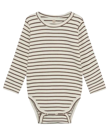 En Fant Langærmet Body Rib Chestnut 68