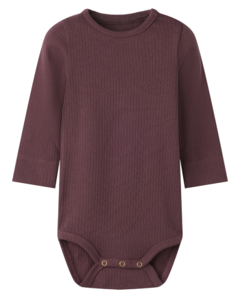 Ensfarvet Langærmet Body  50-92 74