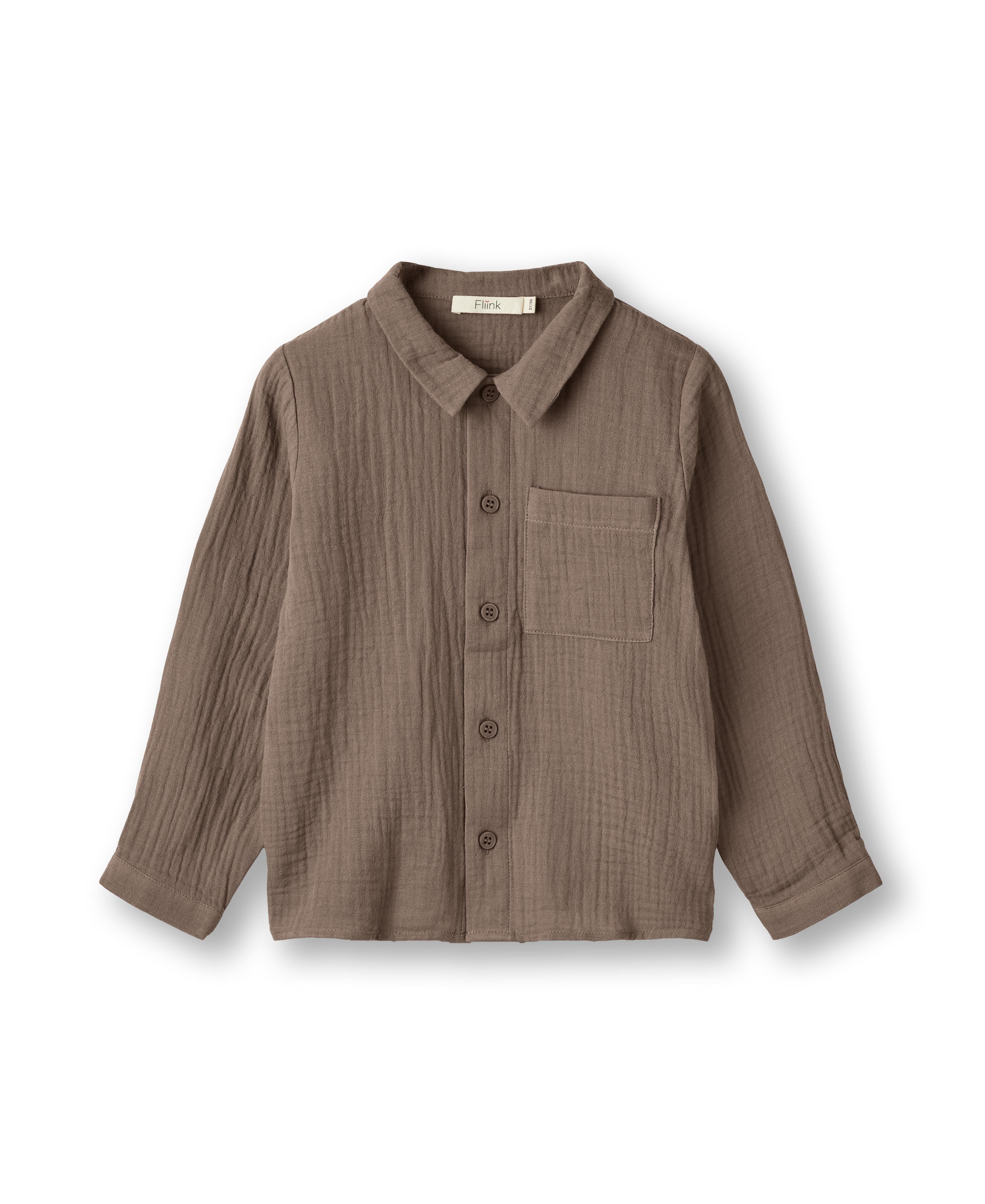 Fliink Elmo Ls Shirt Pine Bark 86 Cm