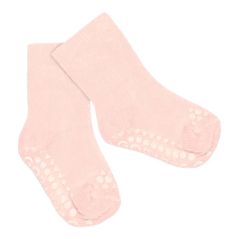 Gobabygo Skridsikre Strømper Terry Bomuld Soft Pink 17 19