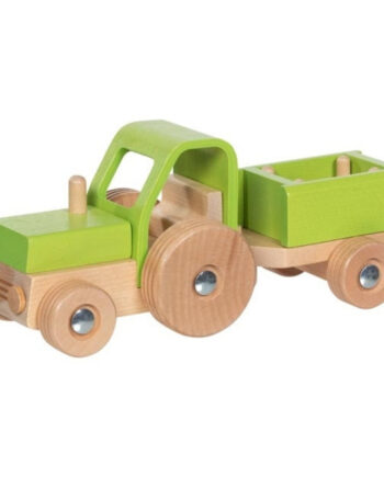Goki Traktor Med Trailer Limegrøn