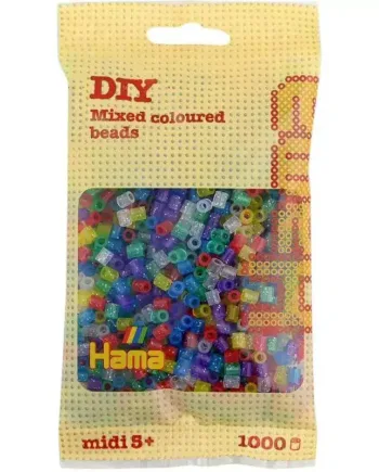 Hama Midi Perler 1000 Stk Glitter Mix