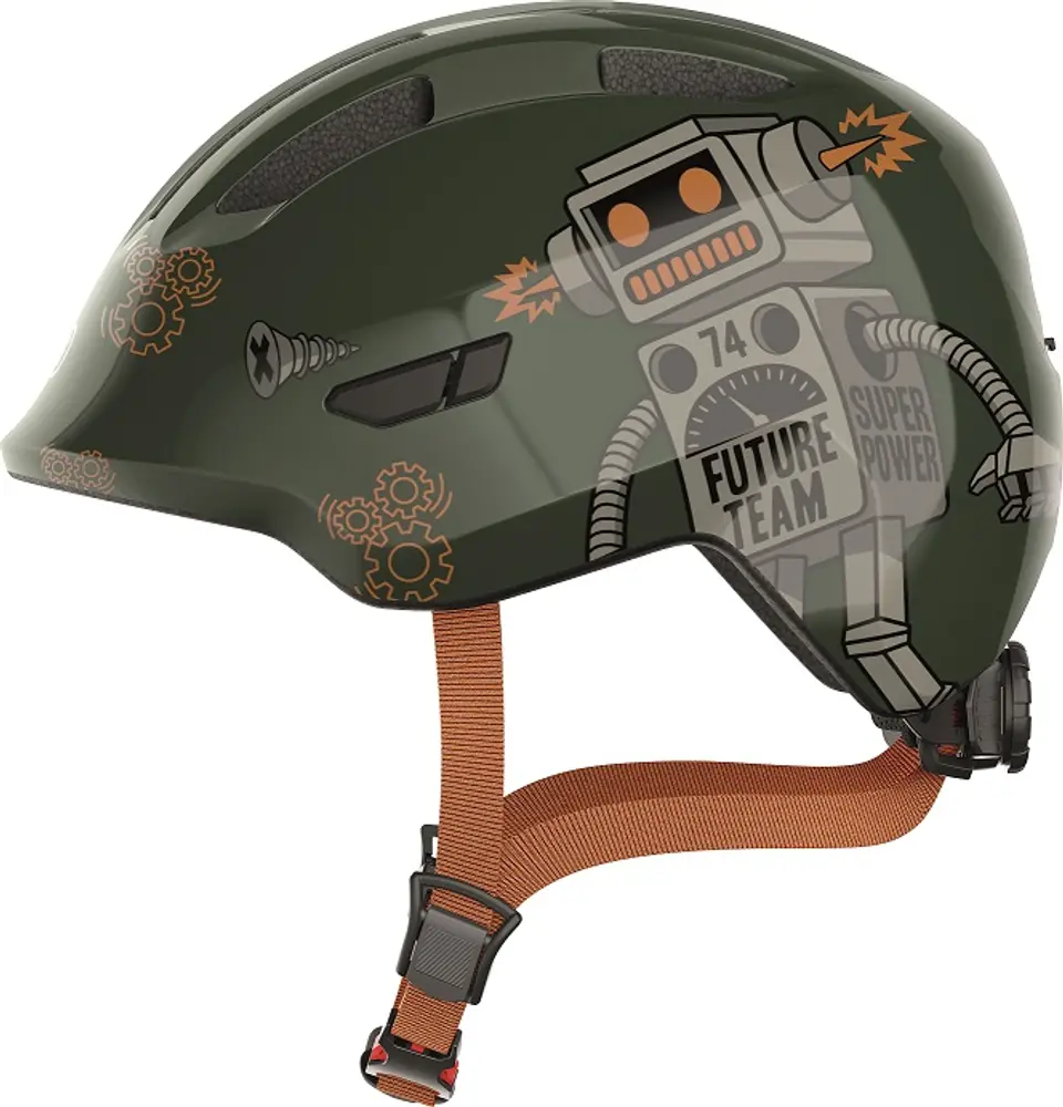 Hjelm Smiley      Green Robo