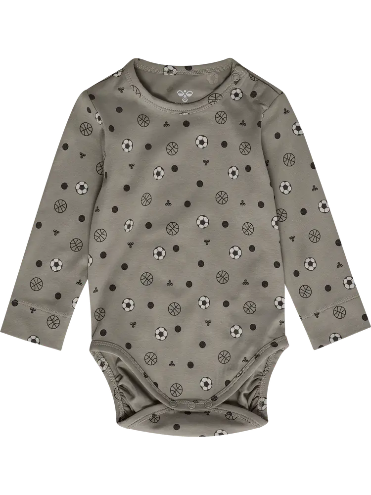 Hummel Langærmet Body    Print Vintage Khaki 86
