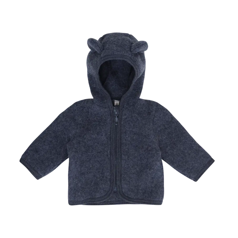 Jakke    ører Uld Fleece Ombre Blue Melange 92