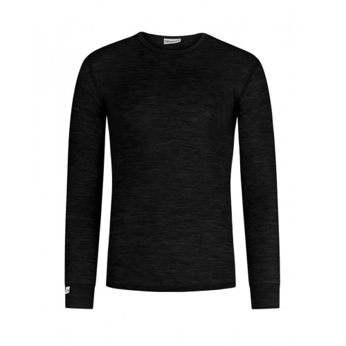 Langærmet  -shirt Til Herre   100  Merino Uld Black Xl