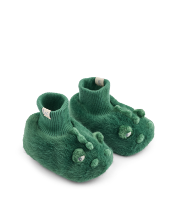 Liewood Beth Crocodile Plush Slippers Garden Green 16 17