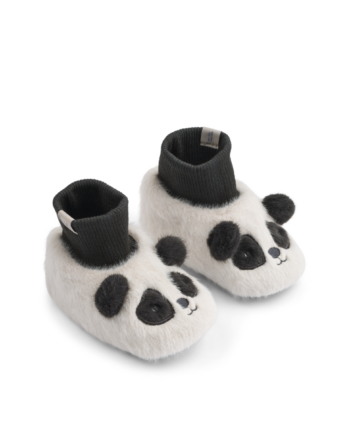 Liewood Beth Panda Plush Slippers Sandy Dark Grey 16 17